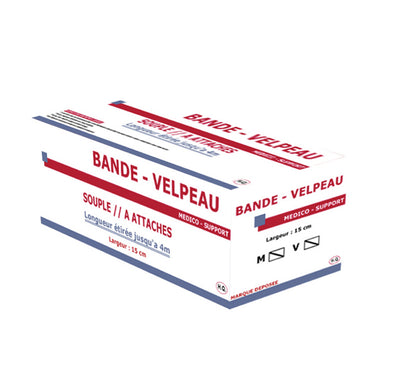 VELPEAU BANDE DE CREPE ROUGE 5CM*5 ET 5Cm*7 ET 5cm*10
