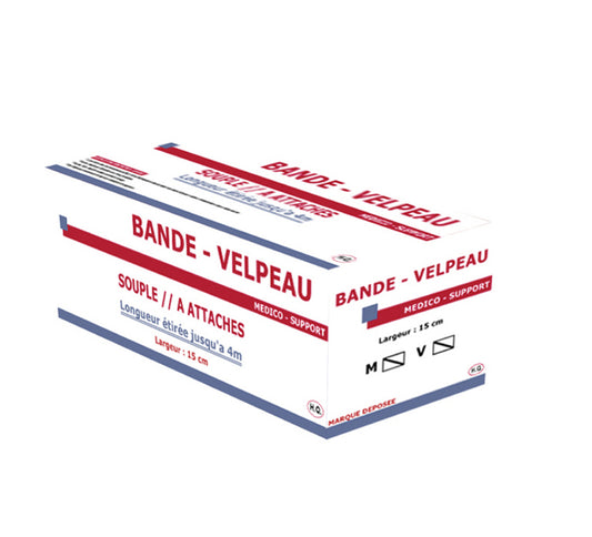 VELPEAU BANDE DE CREPE ROUGE 5CM*5 ET 5Cm*7 ET 5cm*10