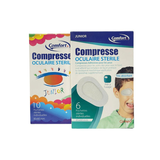 COMFORT COMPRESSE OCULAIRE STERILE JUNIOR 6 POCHETTES 85*60 MM